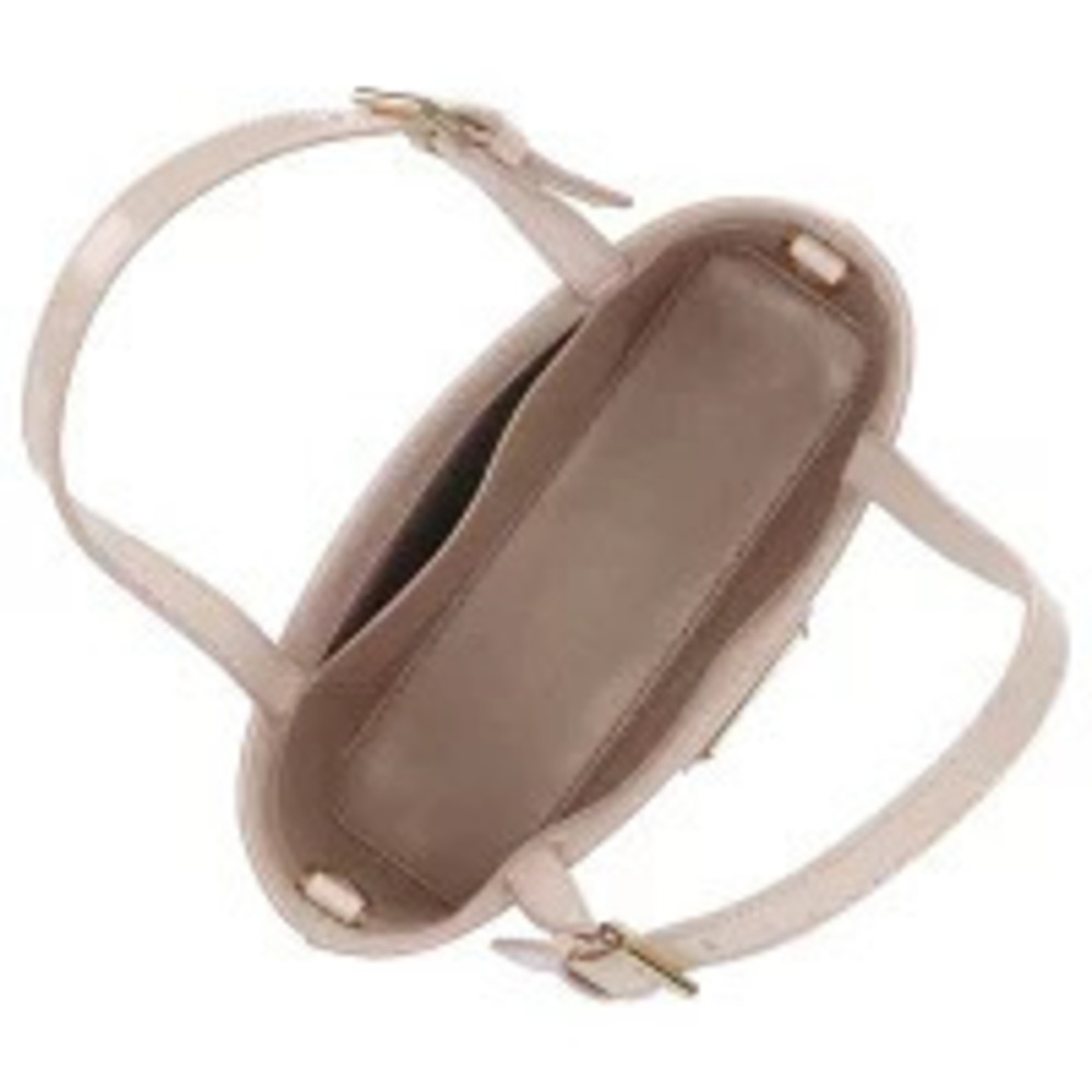 Prada glossy handles beige handbag Cream bucket top leather Tan Cream